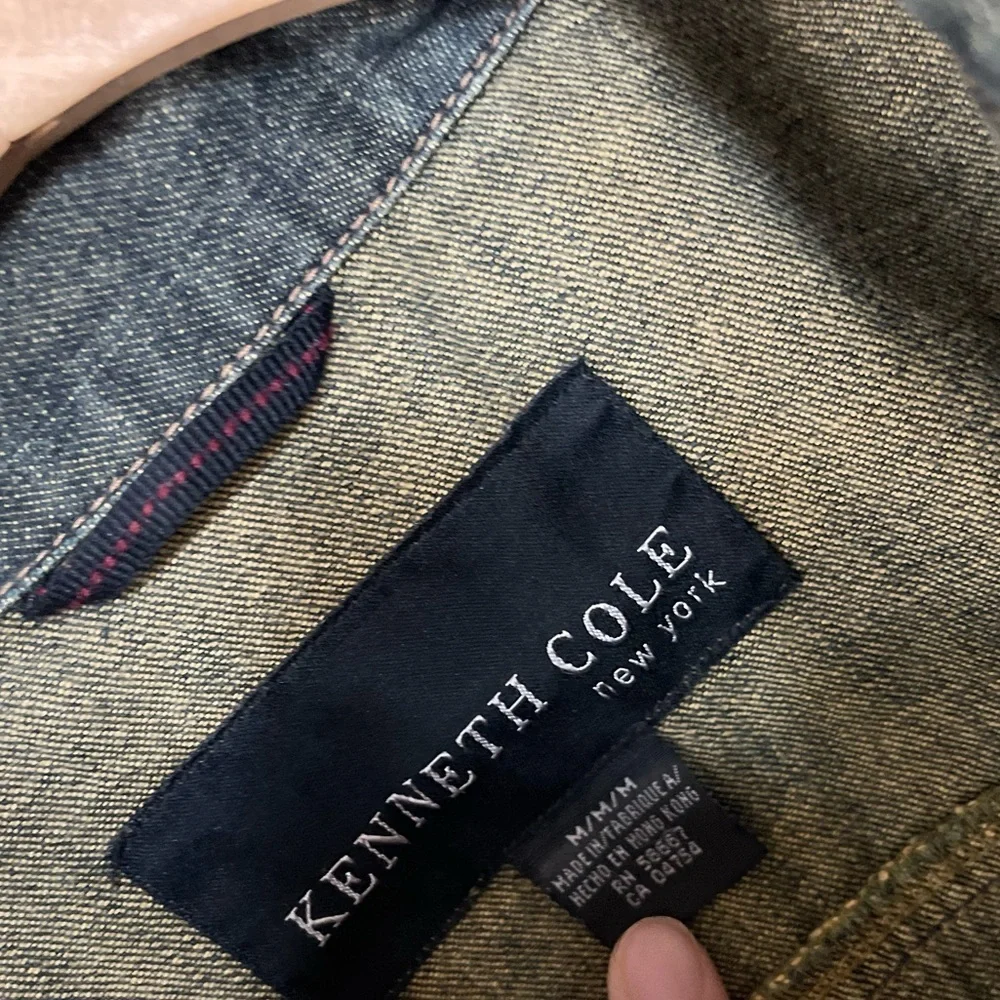 Kenneth Cole | Jean Jacket, Denim•••Frayed Detail, EXCELLENT—Medium - Picture 8 of 13